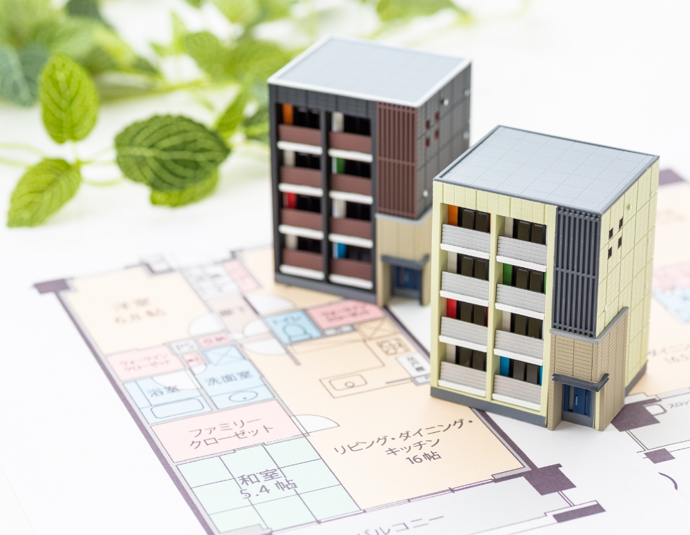 マンション模型と間取り