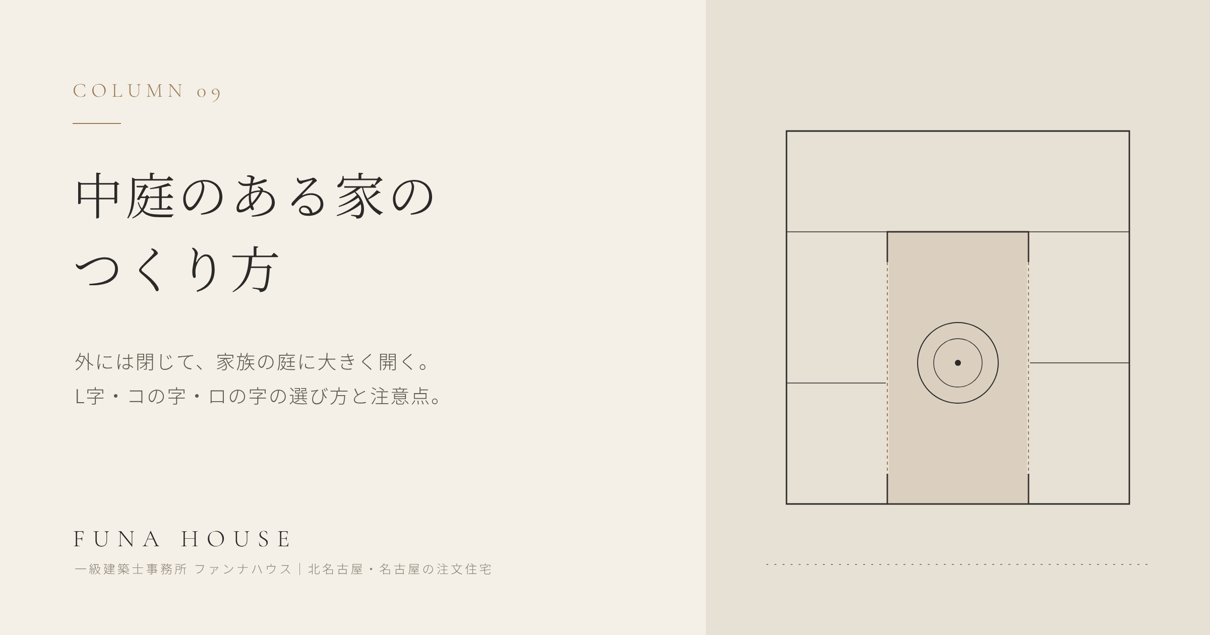 中庭のある家のつくり方｜都市でも光とプライバシーを両立する「内向きの庭」
